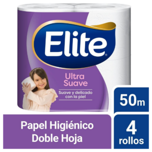 PAPEL HIGIENICO ELITE 50mts/4 ROLLOS