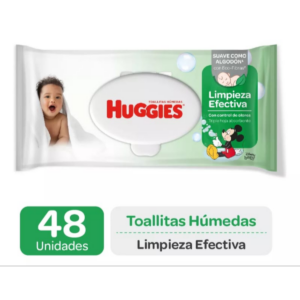 HUGGIES TOALLITAS HÚMEDAS LIMPIEZA EFECTIVA, 48 UN