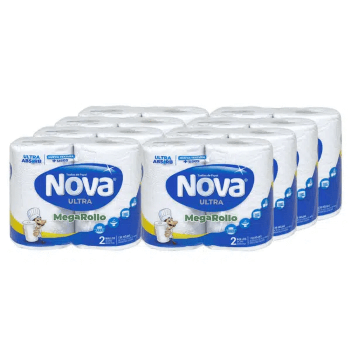MANGA TOALLA DE PAPEL MEGAROLLO ULTRA NOVA 24 MTS X 2