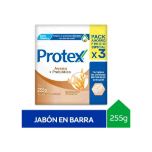 JABÓN EN BARRA PROTEX AVENA TRIPACK 255 GR (85 GR C/U)
