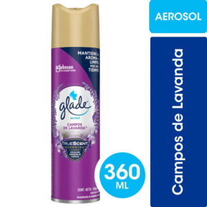 DESODORANTE AMBIENTAL GLADE CAMPOS DE LAVANDA AEROSOL 360 CC