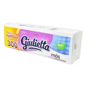 SERVILLETAS GIULIETTA FAMILIAR COCKTEL 300 UND (24X23CM)