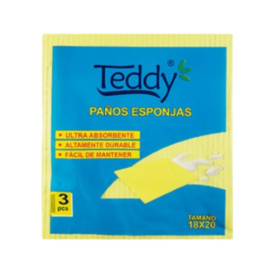 PAÑO ESPONJA TEDDY BOLSA 3 UN