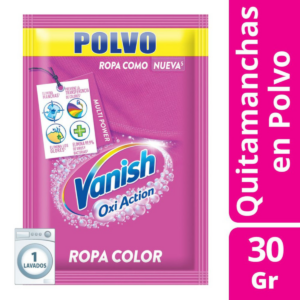 VANISH QUITAMANCHAS EN POLVO ROPA COLOR 30 GR
