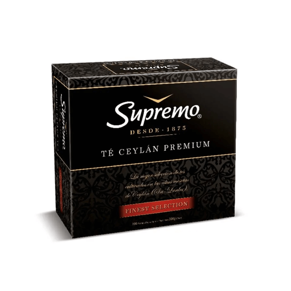 SUPREMO TÉ CEYLÁN PREMIUM 100 BOLSITAS