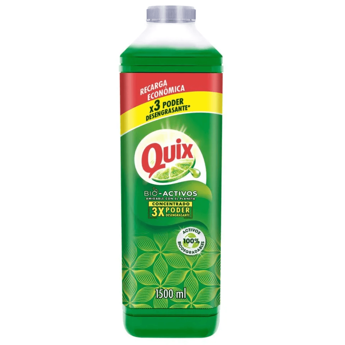 QUIX LAVALOZAS LIMÓN CON BIO ACTIVOS CONCENTRADO, 1.5 L