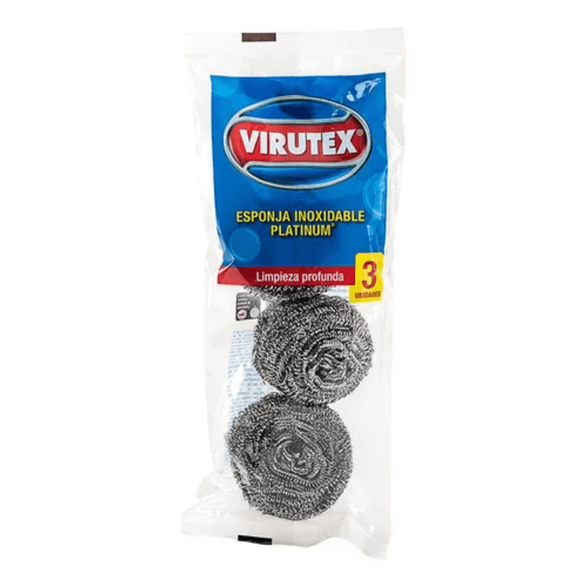ESPONJA INOXIDABLE PLATINUM CLASICA VIRUTEX X 3