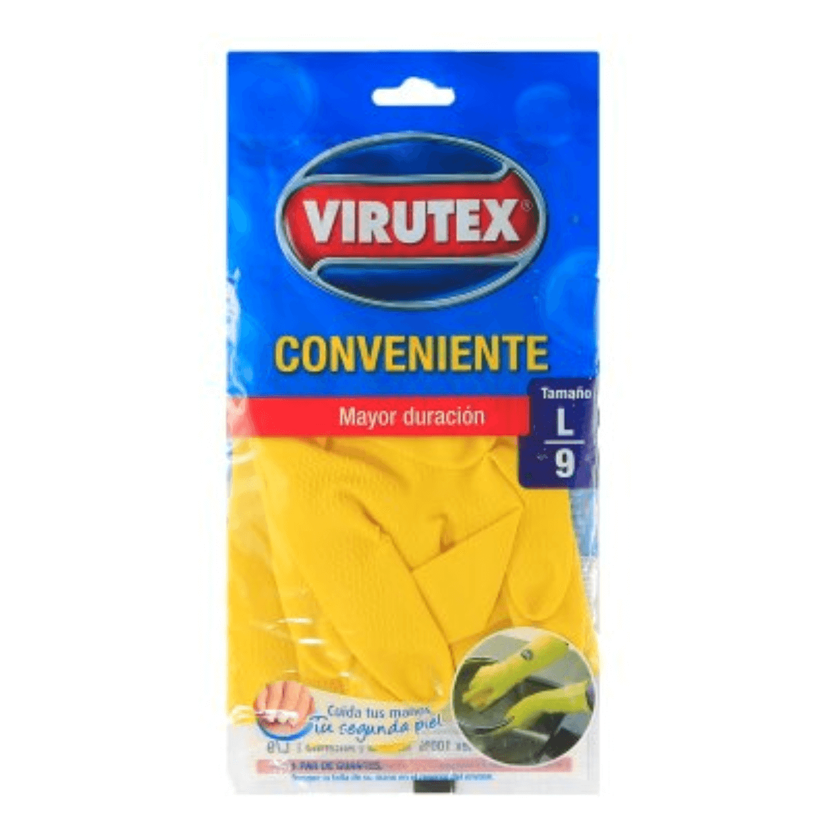GUANTES AMARILLO MULTIUSOS CONVENIENTES VIRUTEX TALLA L