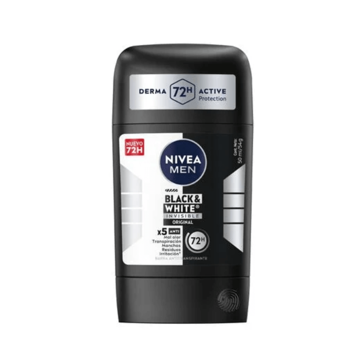NIVEA MEN DESODORANTE ANTITRANSPIRANTE BLACK & WHITE BARRA 50 ML