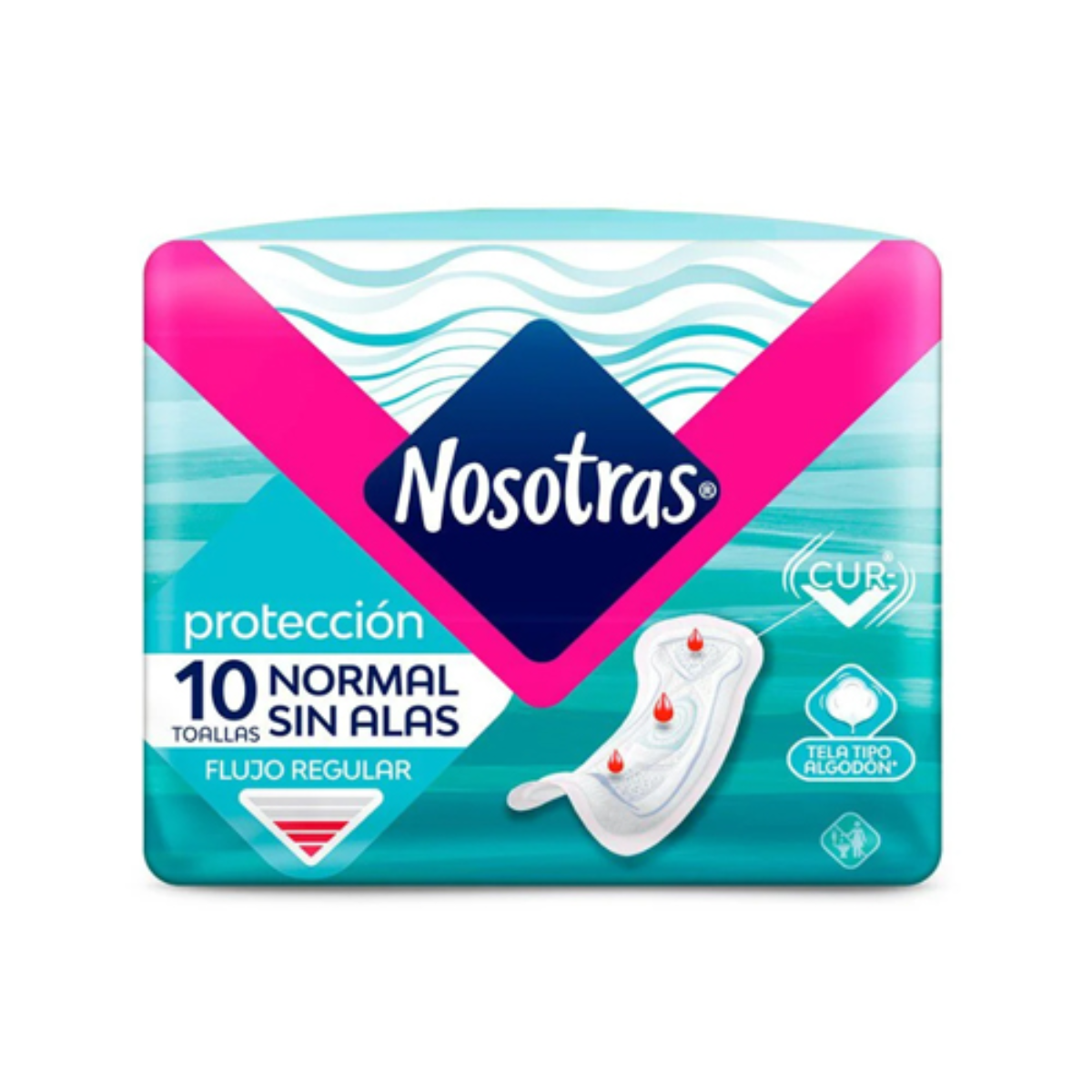 NOSOTRAS NORMAL SIN ALAS PROTECCIÓN V 10 TOALLAS