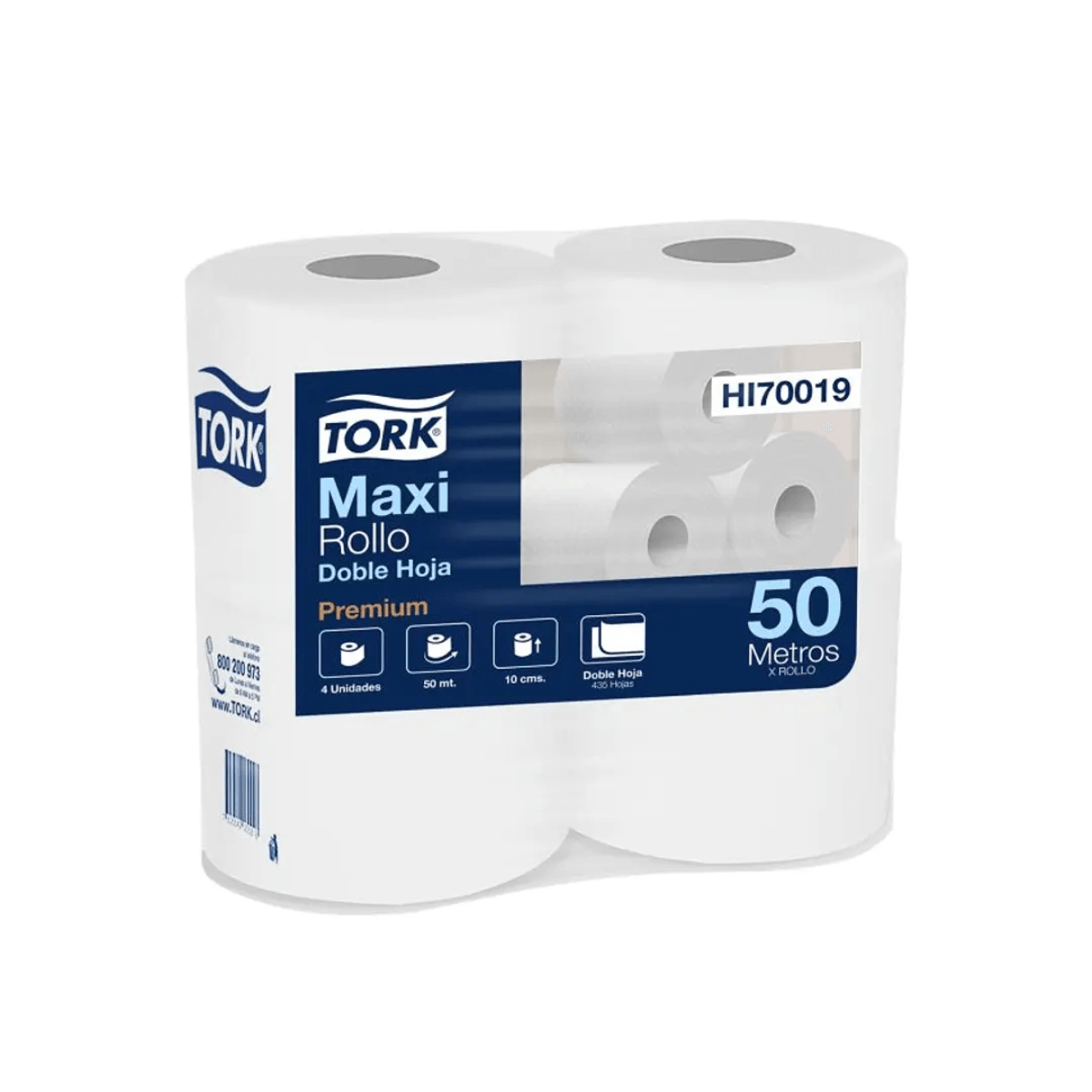PAPEL HIGIENICO TORK 50mts/4 ROLLOS