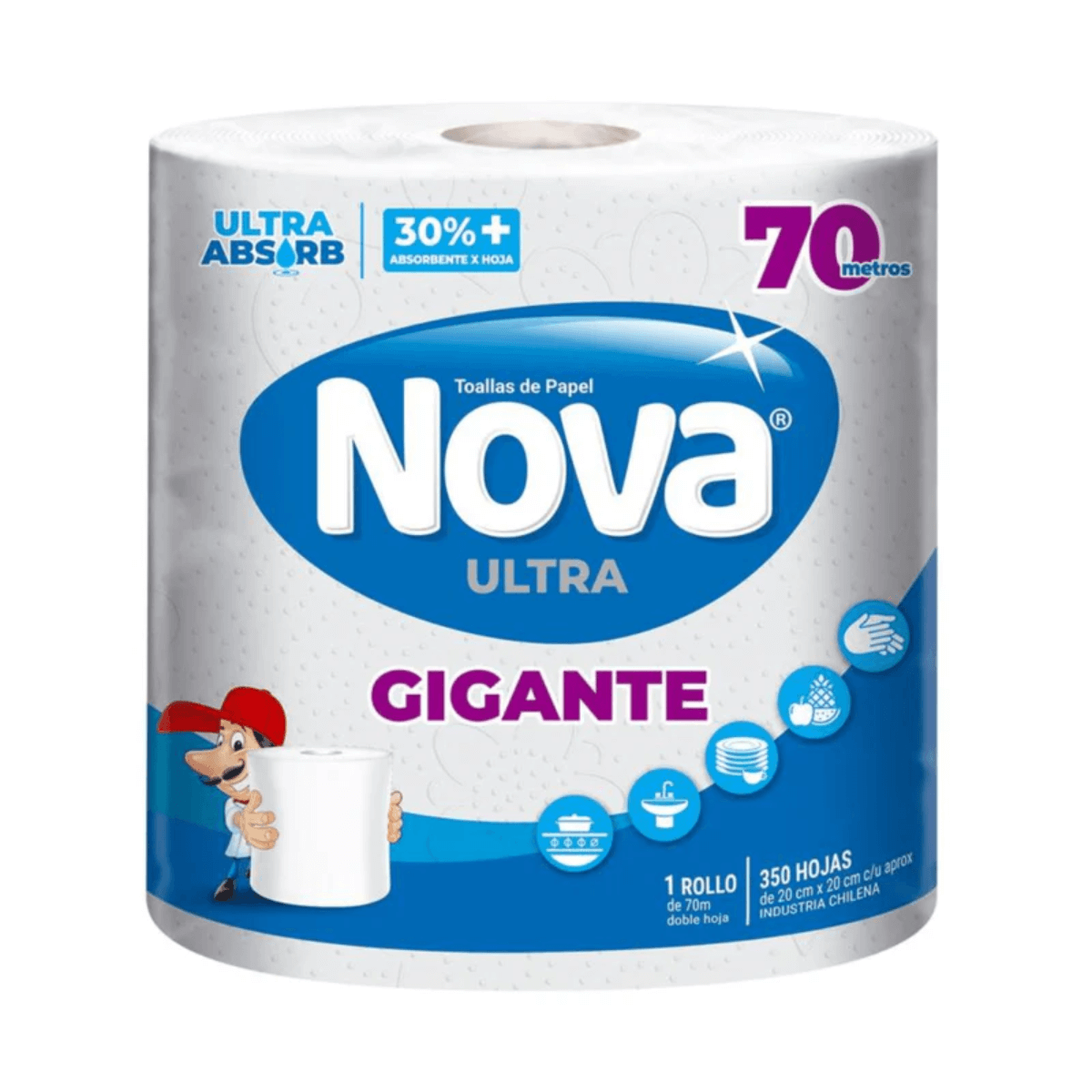 TOALLA DE PAPEL NOVA GIGANTE 70 MTS