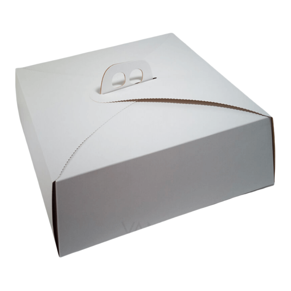 CAJA TORTA CHICA BLANCA 29x29x10.5 cm