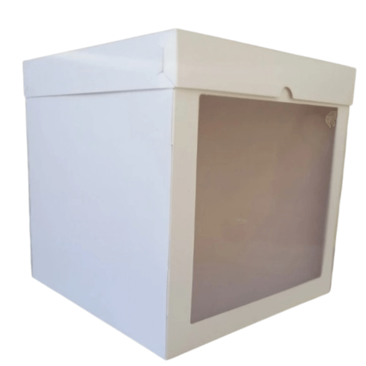 CAJA TORTA CON VISOR BLANCA 30x30x30 cm