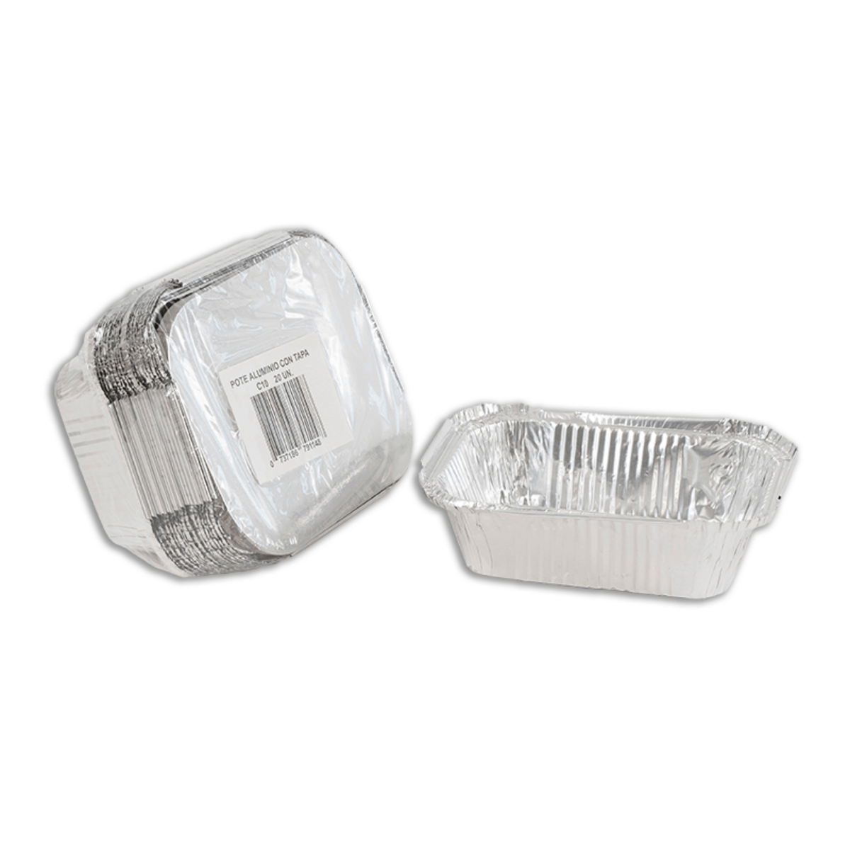 Contenedor Aluminio Rectangular con Tapa de Carton C 10 XL