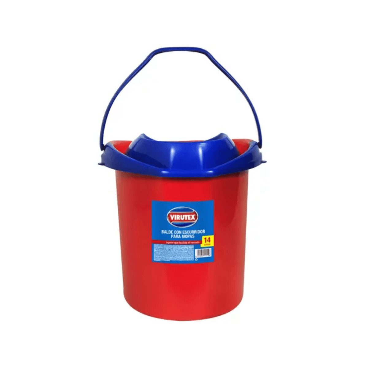 BALDE CON ESCURRIDOR PARA MOPAS 14 L VIRUTEX